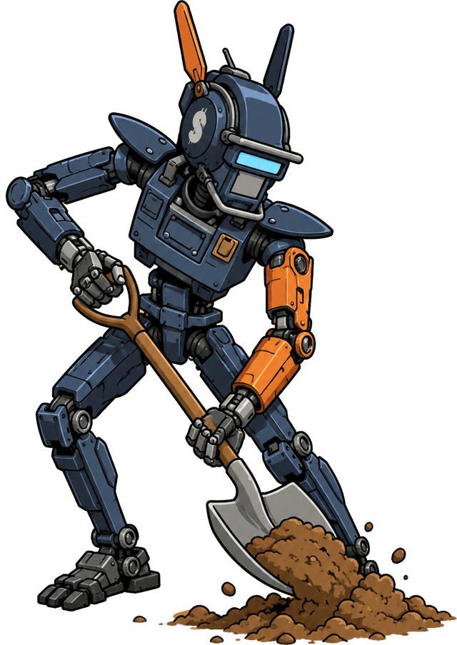 Chappie Works — mech with shovel